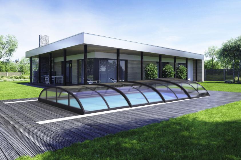 Bassengovertrekk Smart 4×8 (Antrasitt)